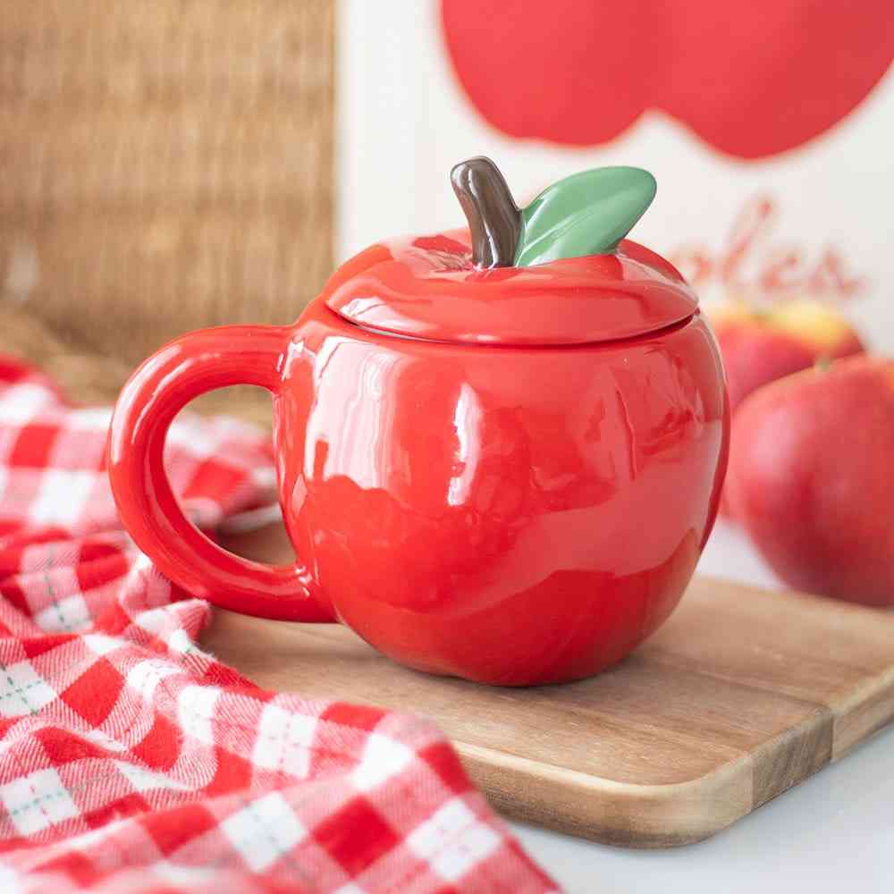 Something Different - Apple Shaped Lidded Mok/beker - Multicolours